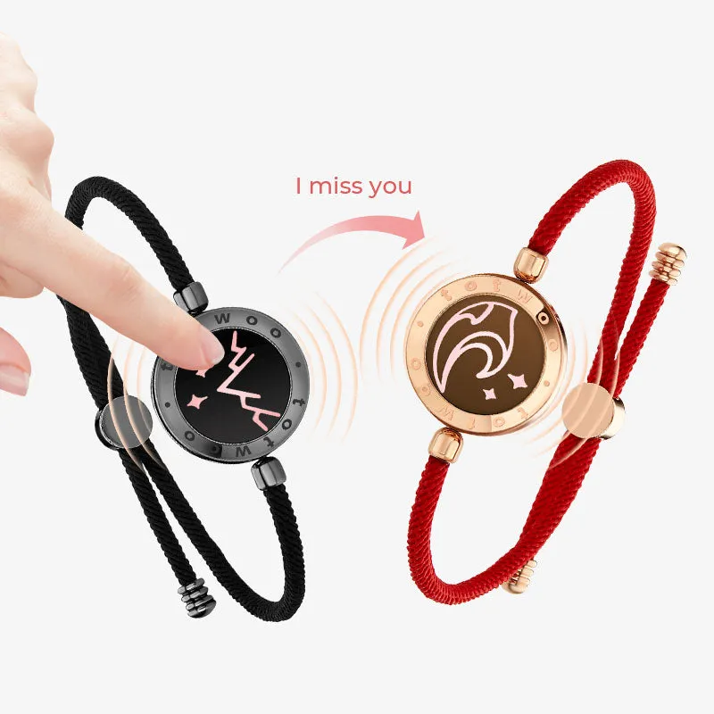 Mountain&Sea Touch Bracelets with Milan Rope(Black Red)