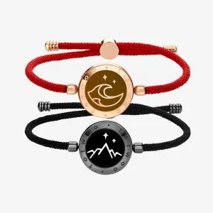Mountain&Sea Touch Bracelets with Milan Rope(Black Red)