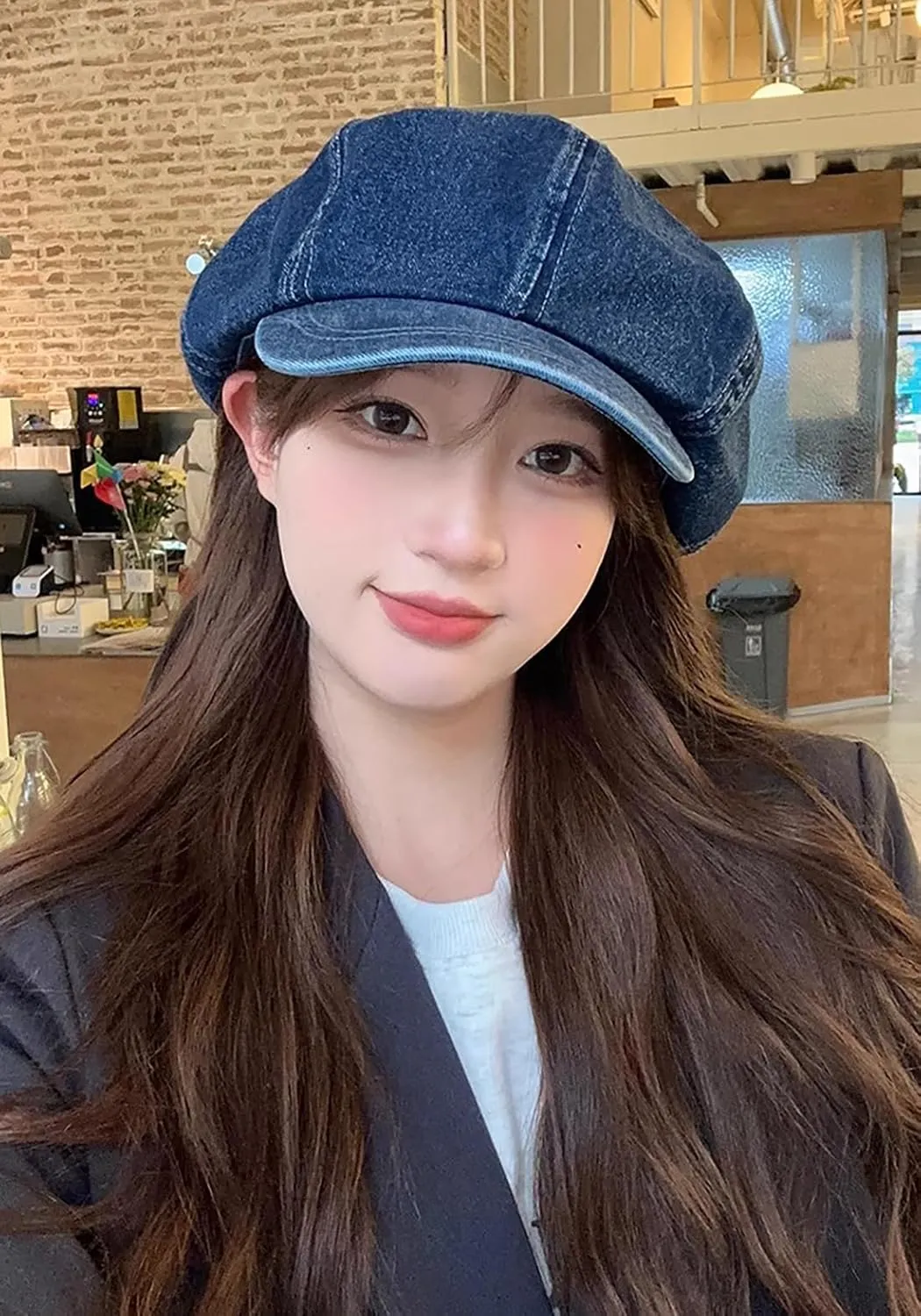 Newsboy Cap for Women,Fashion Ivy Cabbie Hats Bakerboy Style Peaked Visor Berets Cap