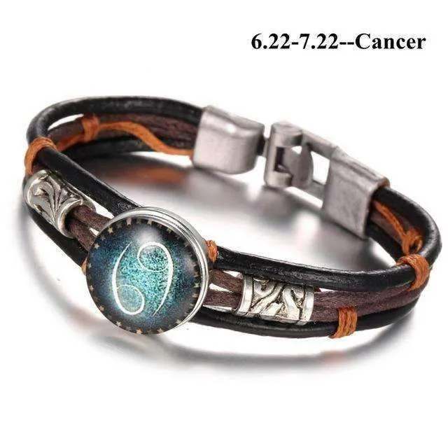 Nubuck Leather Constellation Bracelet