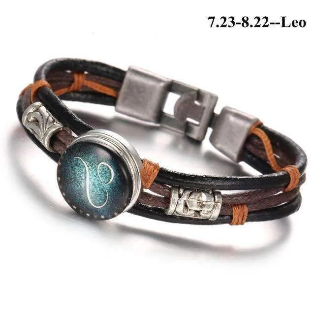 Nubuck Leather Constellation Bracelet