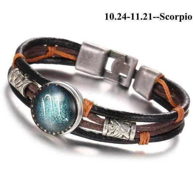 Nubuck Leather Constellation Bracelet