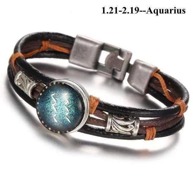 Nubuck Leather Constellation Bracelet