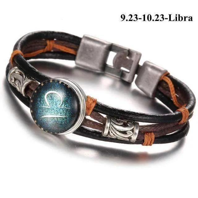 Nubuck Leather Constellation Bracelet