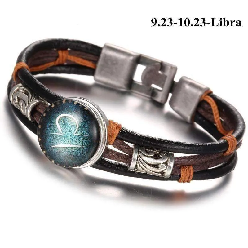 Nubuck Leather Constellation Bracelet