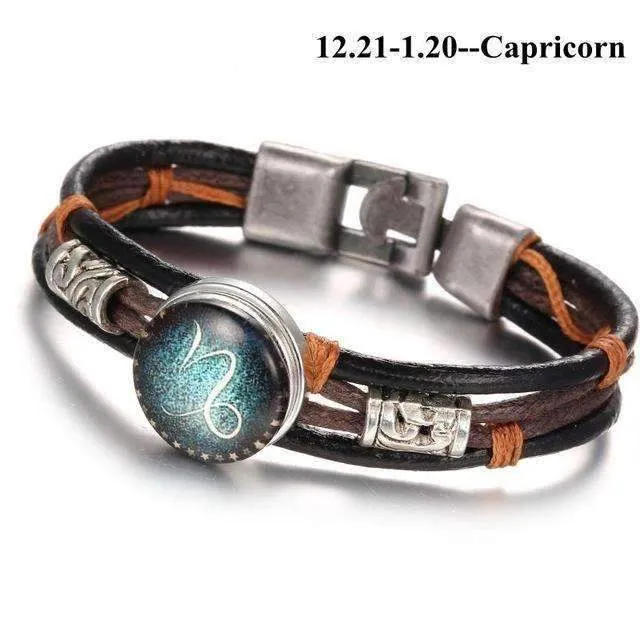 Nubuck Leather Constellation Bracelet