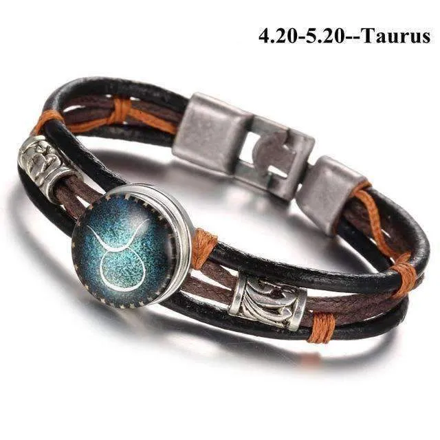Nubuck Leather Constellation Bracelet