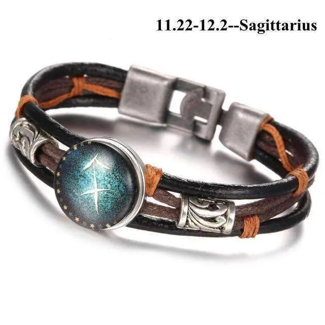 Nubuck Leather Constellation Bracelet