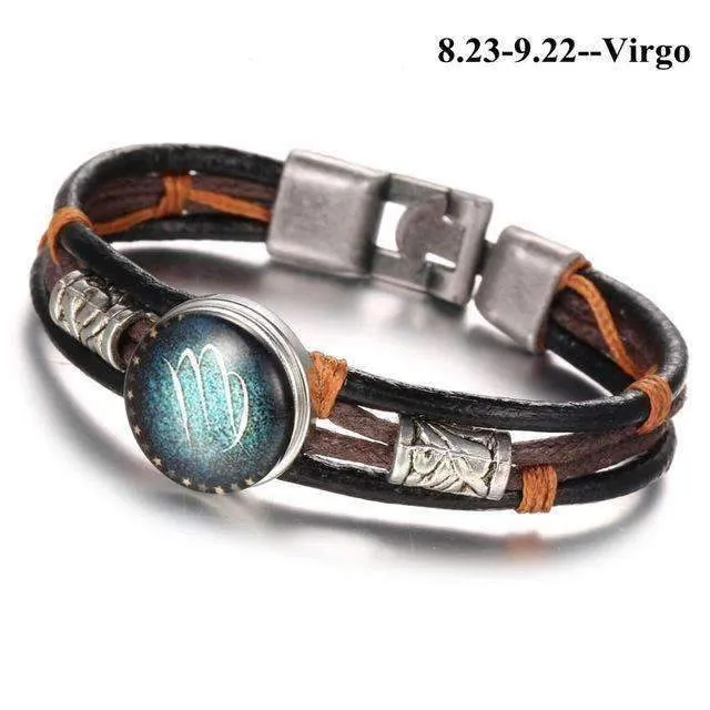 Nubuck Leather Constellation Bracelet