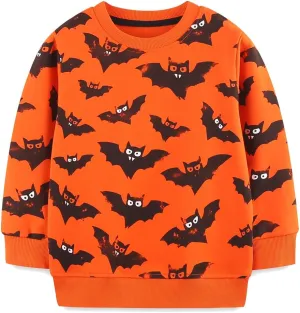 Popshion Toddler Boys Sweatshirt Cotton Lightweight Kids Winter Warm Sweater Crewneck Pullover Tops