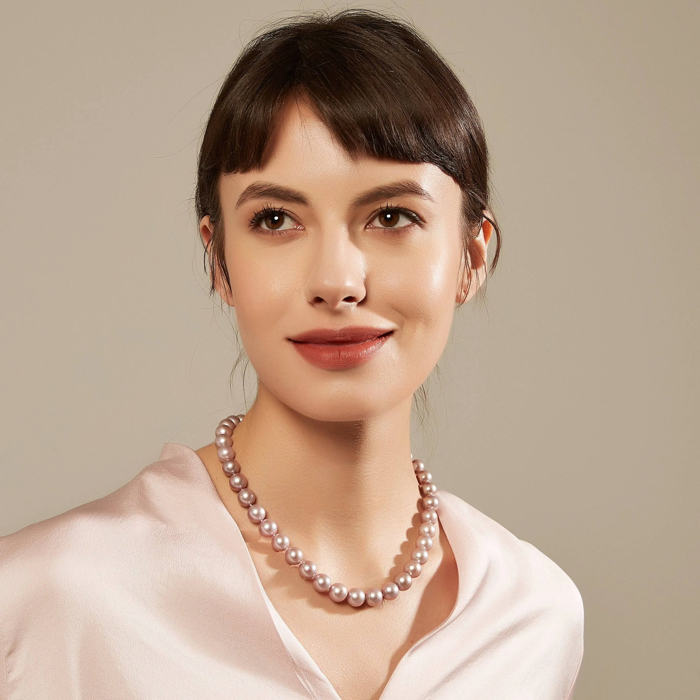 Purple 10-12mm Freshwater Pearl Necklace