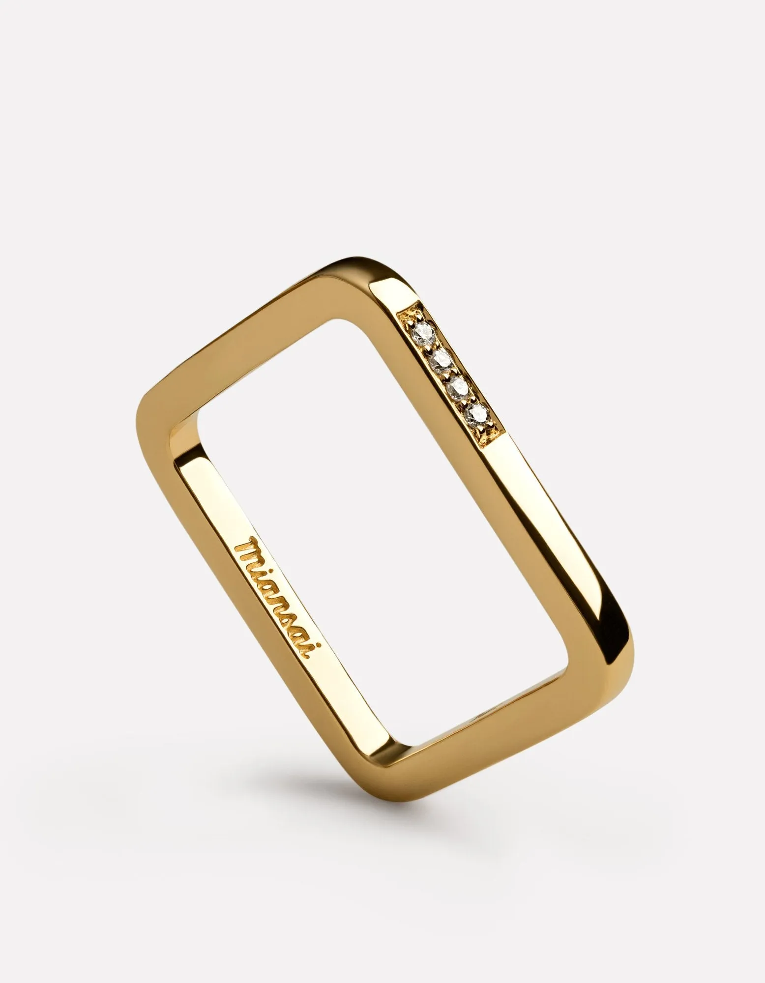 Quartet Ring, 14k Gold Pavé