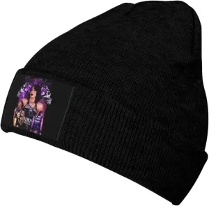 Rhea Wrestler Ripley Beanie for Men Women Soft Skull Cap Winter Hats Unisex Knit Cuffed Beanies Lightweight Running Hats Casual Daily Knit Hat Black