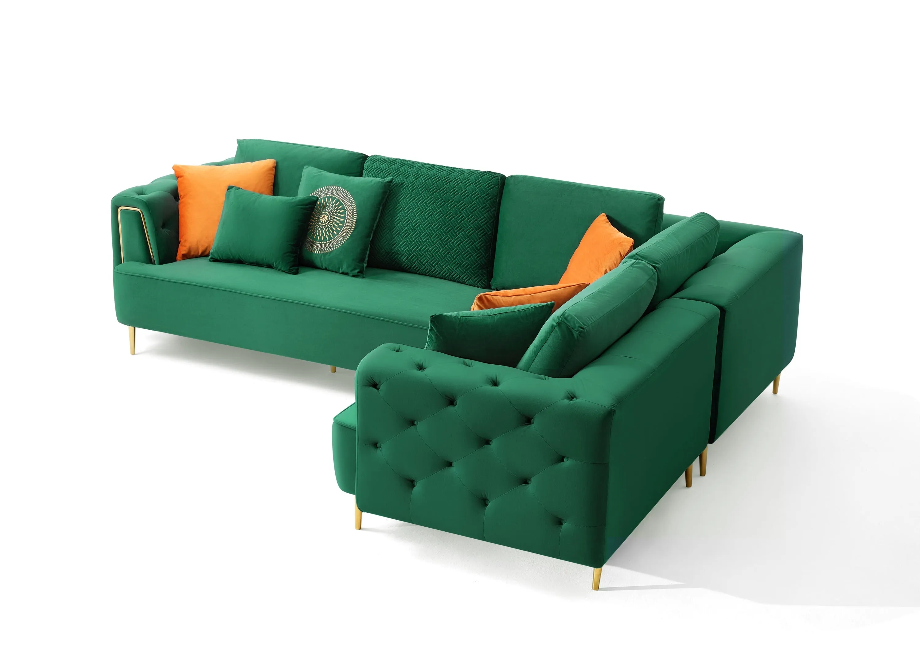 Rubeza Sofia 1 Seater/Corner/2 Seater - Emerald Green
