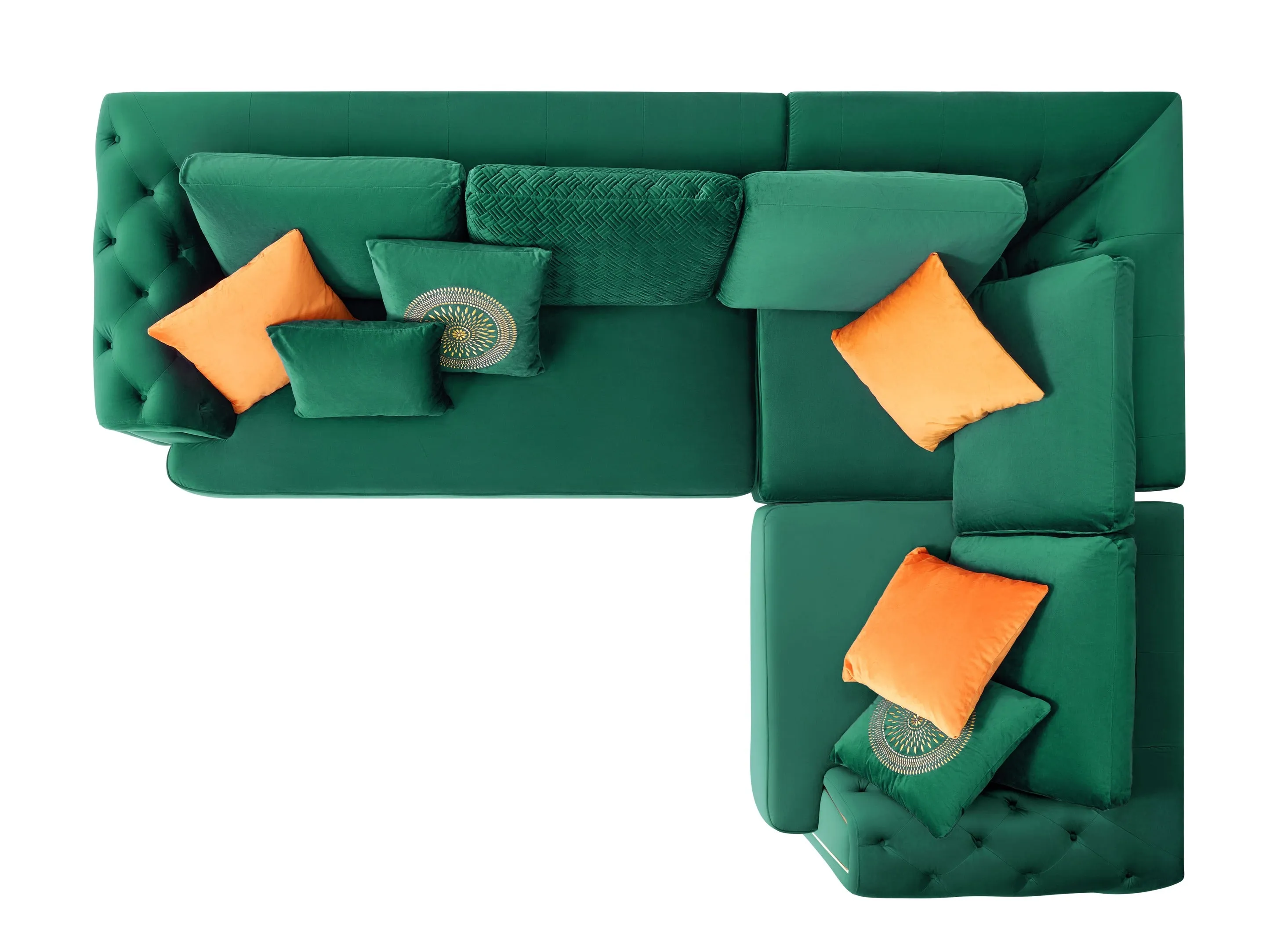 Rubeza Sofia 1 Seater/Corner/2 Seater - Emerald Green