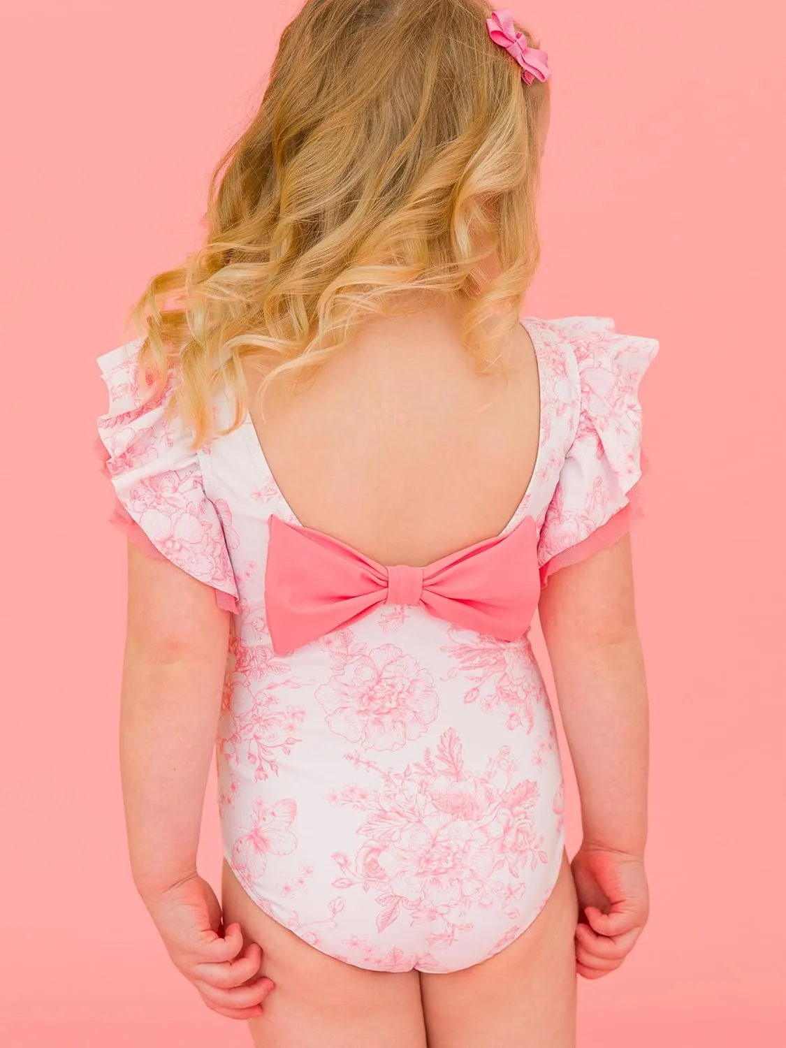 RuffleButts Baby/Toddler Girls Ruffle Strap One Piece Swimsuit w/UPF 50  Sun Protection