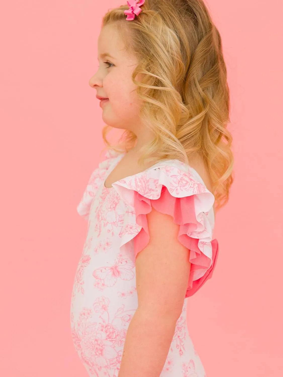 RuffleButts Baby/Toddler Girls Ruffle Strap One Piece Swimsuit w/UPF 50  Sun Protection