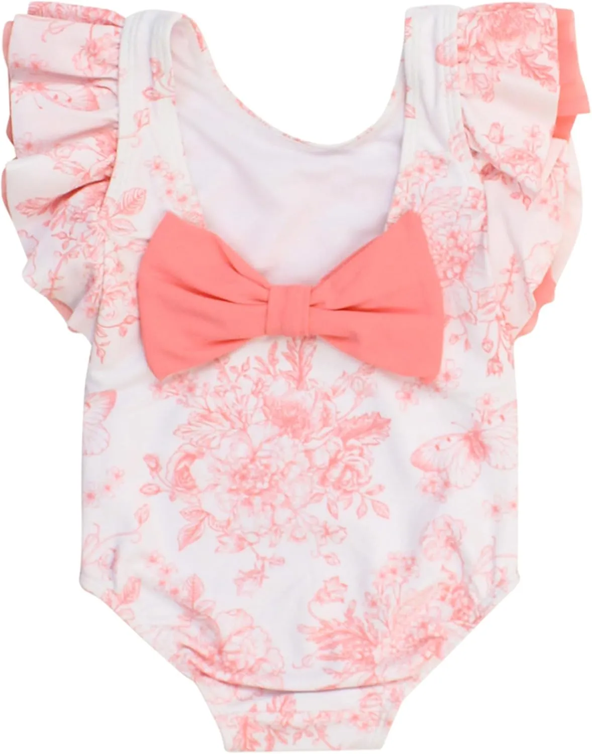 RuffleButts Baby/Toddler Girls Ruffle Strap One Piece Swimsuit w/UPF 50  Sun Protection