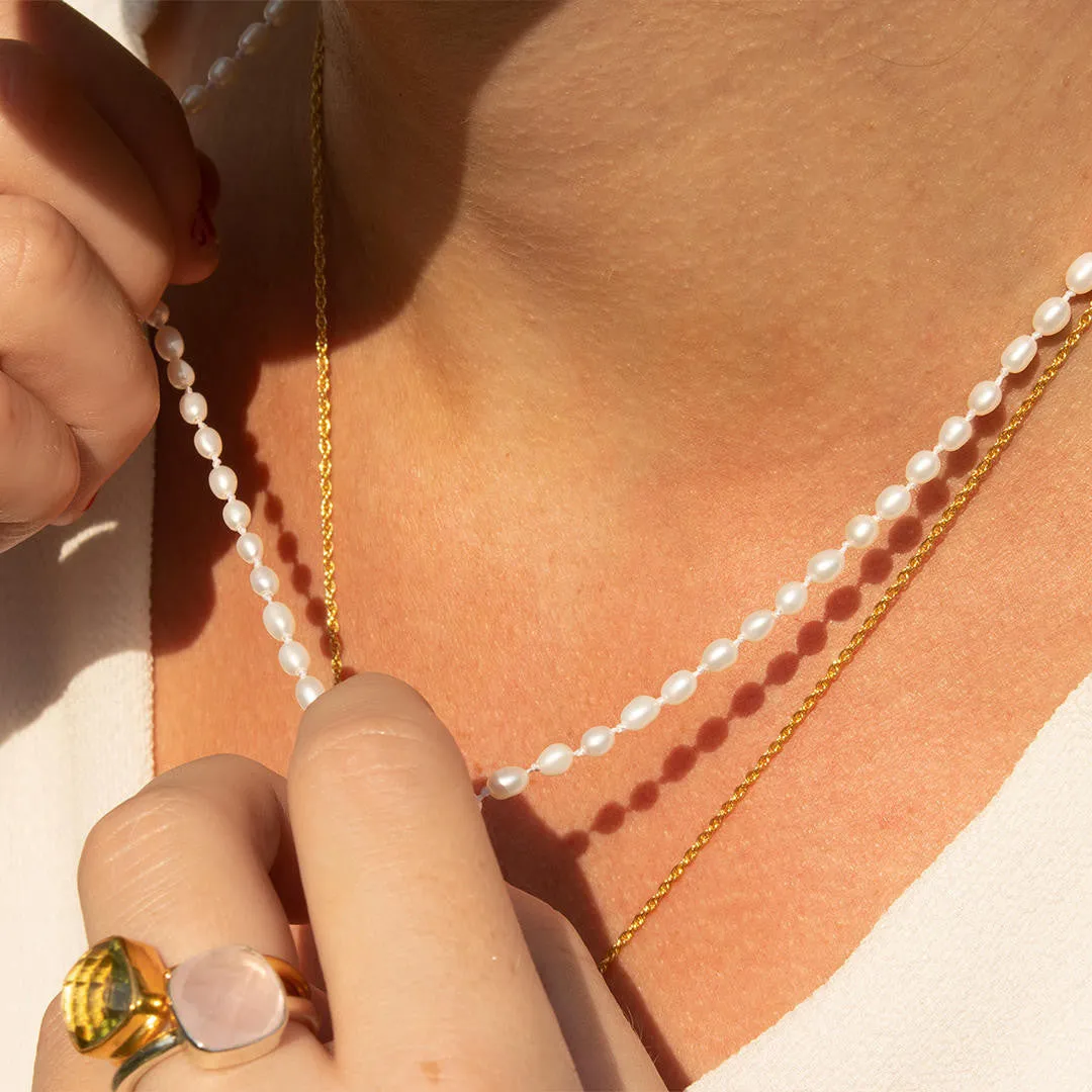 Seed Pearl Necklace | Ivory