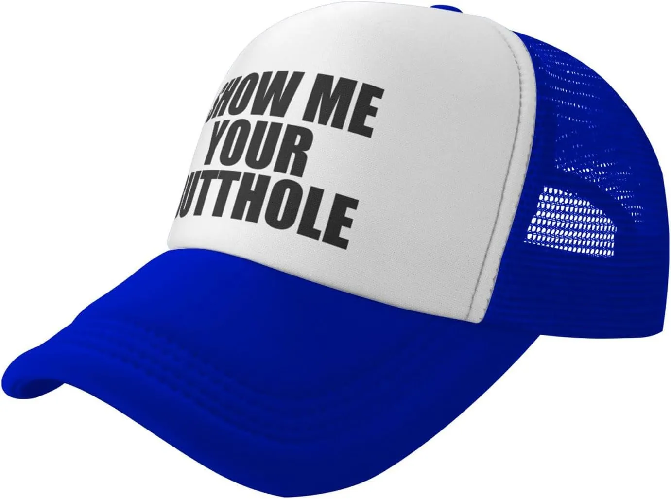 Show Me Your Butthole Funny Hat Unisex Adult Trucker Caps Fishing Adjustable Cap Classic Sport Hats Black