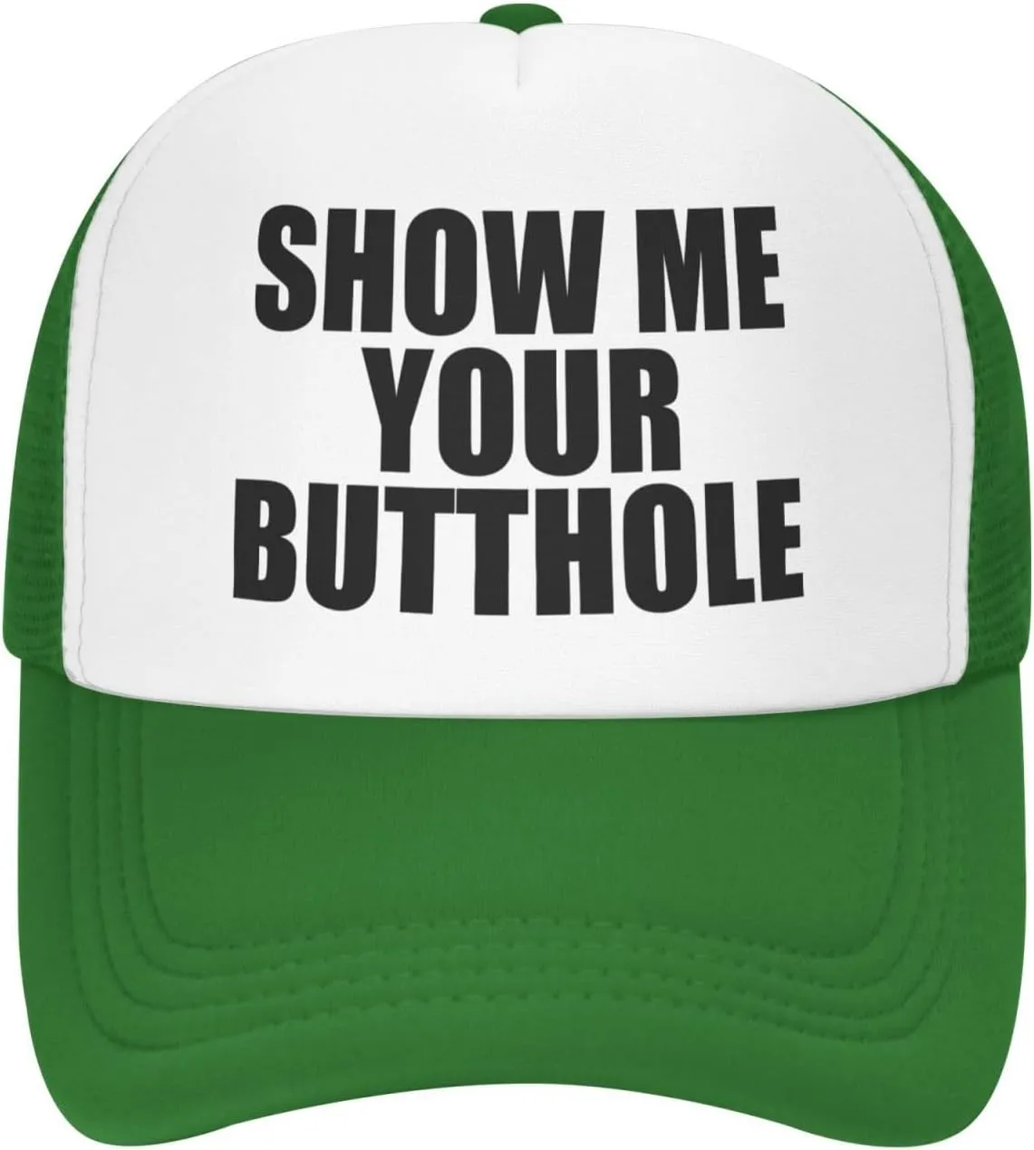 Show Me Your Butthole Funny Hat Unisex Adult Trucker Caps Fishing Adjustable Cap Classic Sport Hats Black