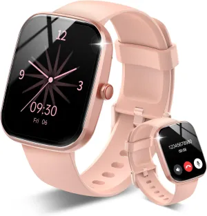 Smart Watch, 1.91" HD Screen Smartwatch for Men Women(Answer/Make Call), Fitness Watch with Heart Rate/Sleep Monitor/Steps Monitor, 110  Sports Modes, IP68 Waterproof Activity Tracker Rose Gold