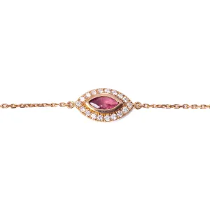 Tourmaline Evil Eye Bracelet