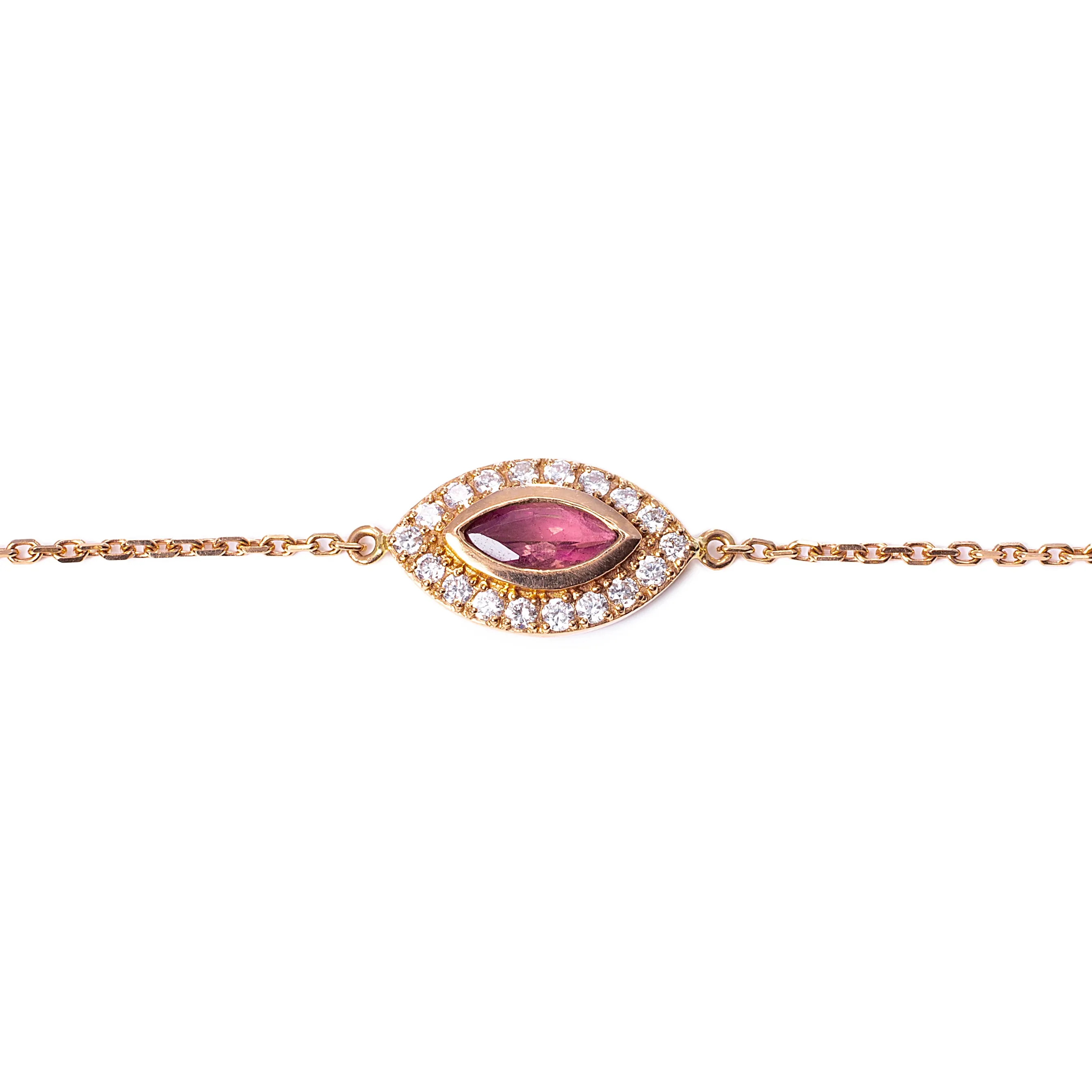 Tourmaline Evil Eye Bracelet