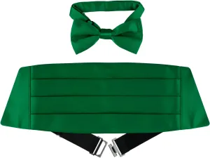 Vesuvio Napoli Boy's Cummerbund & Bow Tie Set Solid Color Boys Cumberbund BowTie